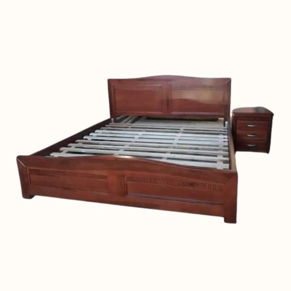 Cama Madera Caoba + Mueble