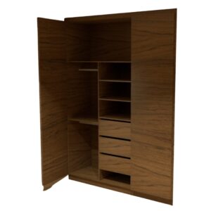 Armario de pared 2 puertas 3 cajones 7 compartimentos