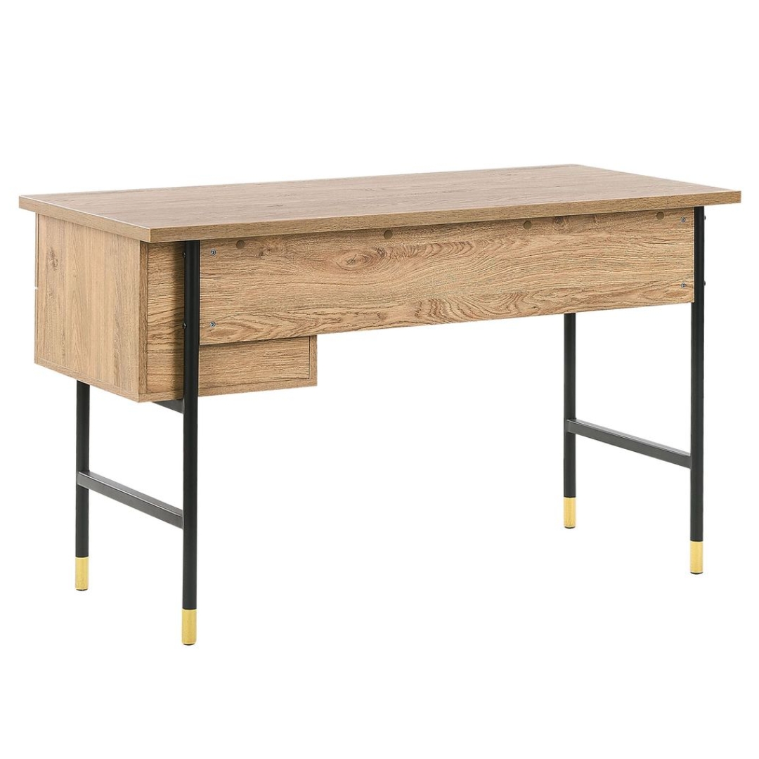 Escritorio madera pesada café 1 cajón 1 compartimento