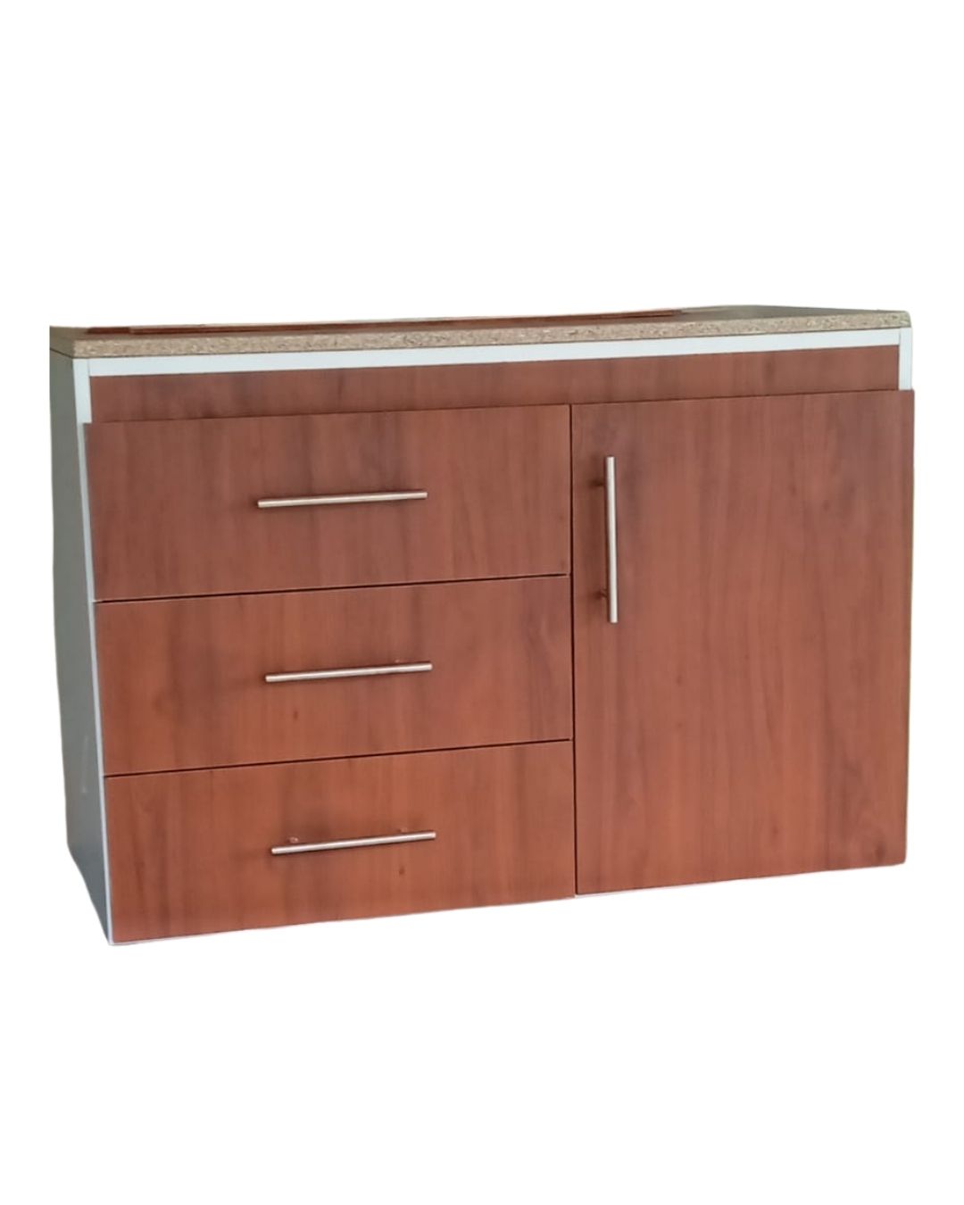 Mueble color café 3 cajones 1 puerta