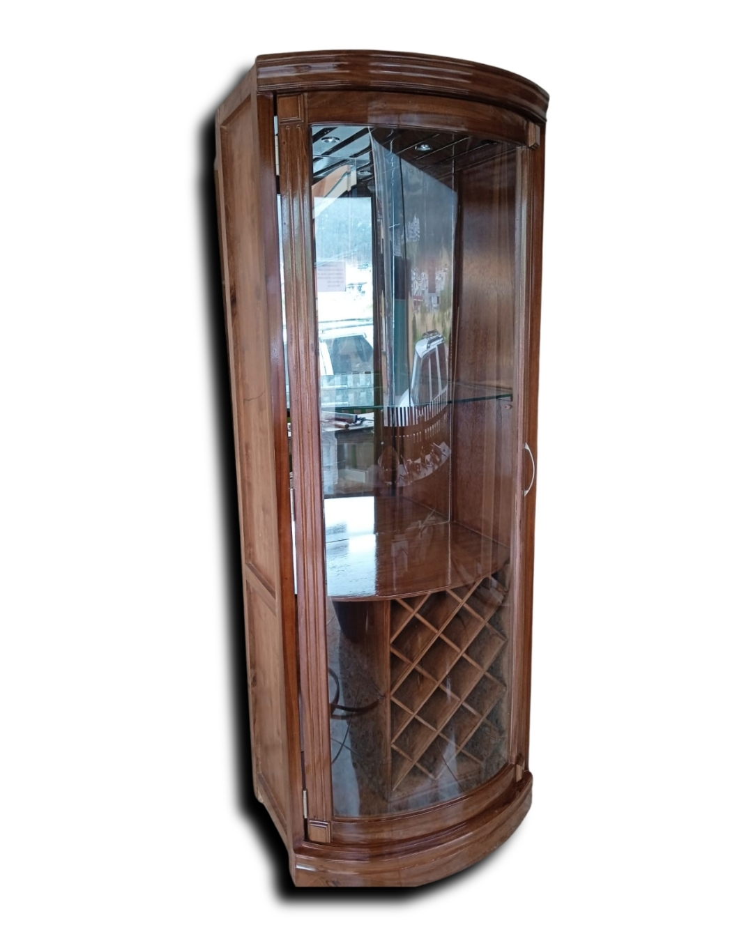 Mueble licoreria madera y vidrio